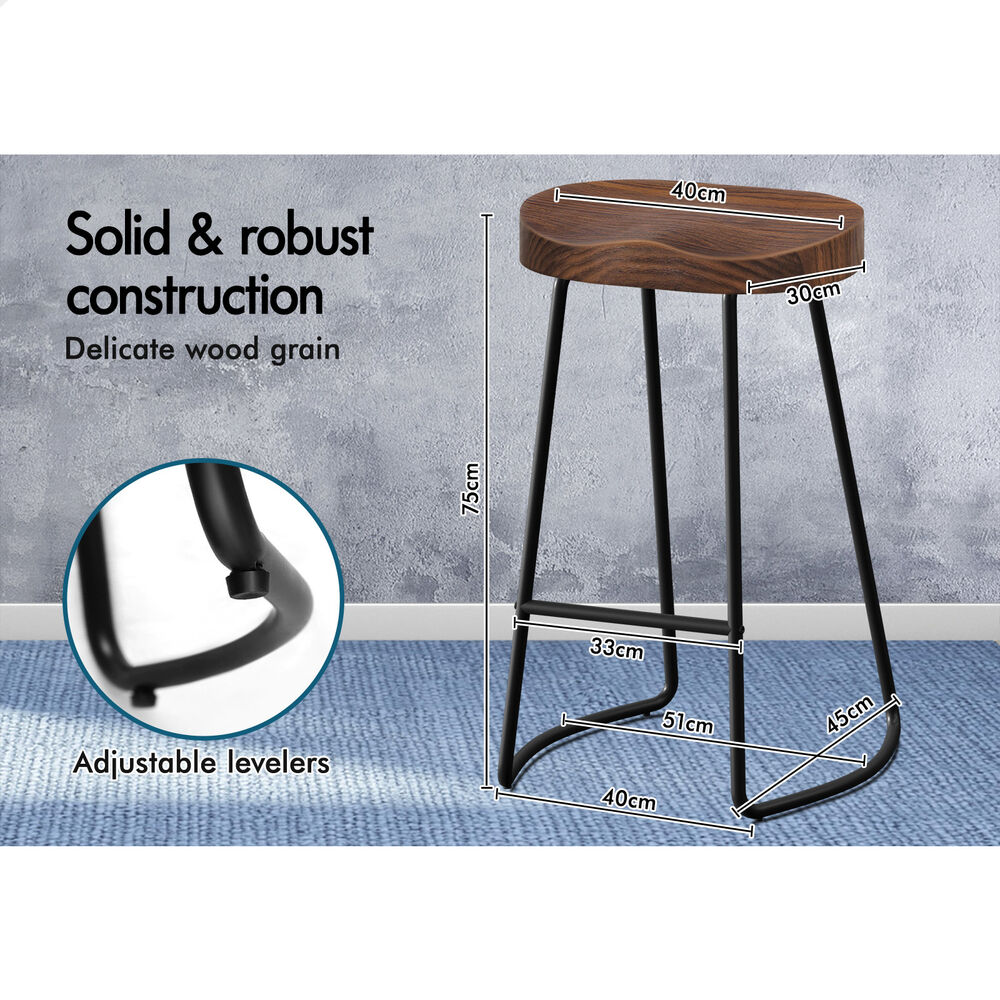 ALFORDSON Tractor Bar Stools Kitchen Wooden Vintage Retro Industrial Chairs - Picture 114 of 169
