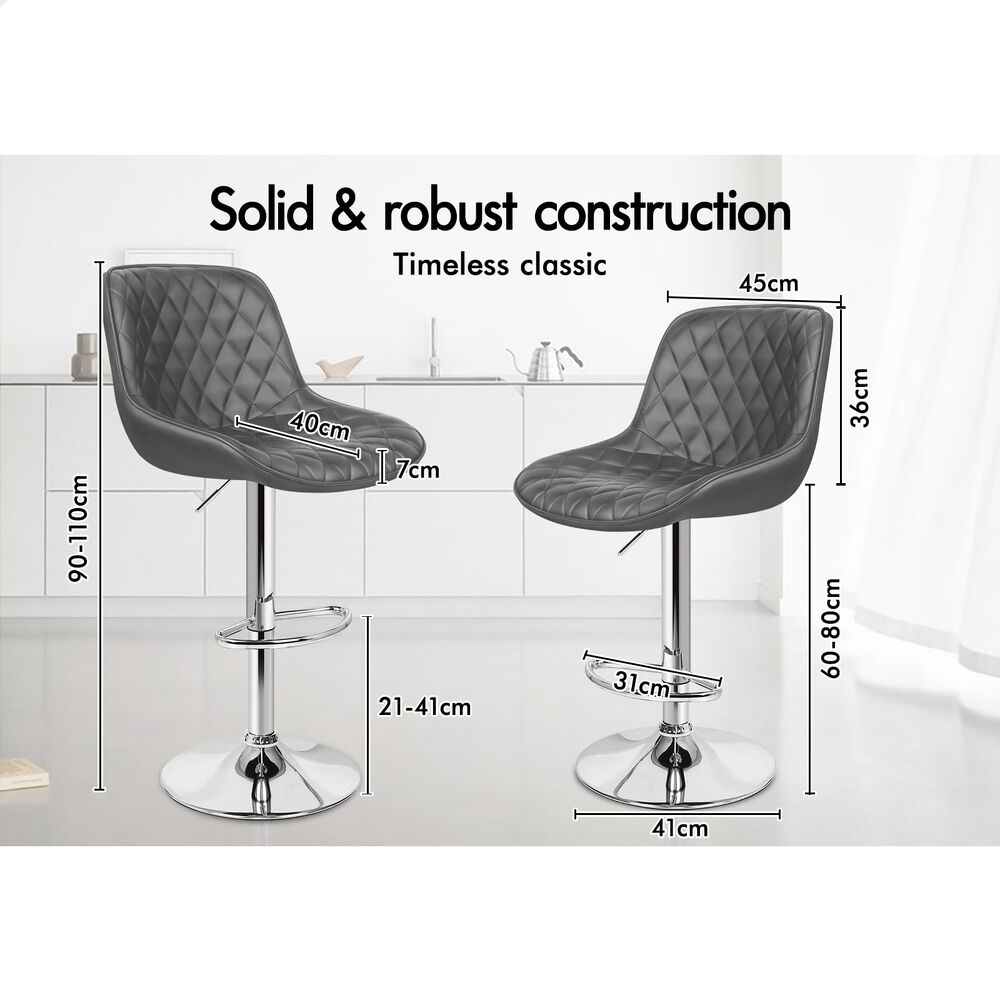 ALFORDSON Bar Stools Kitchen Swivel Dining Chairs Gas Lift Leather/Fabric - Picture 977 of 1,456