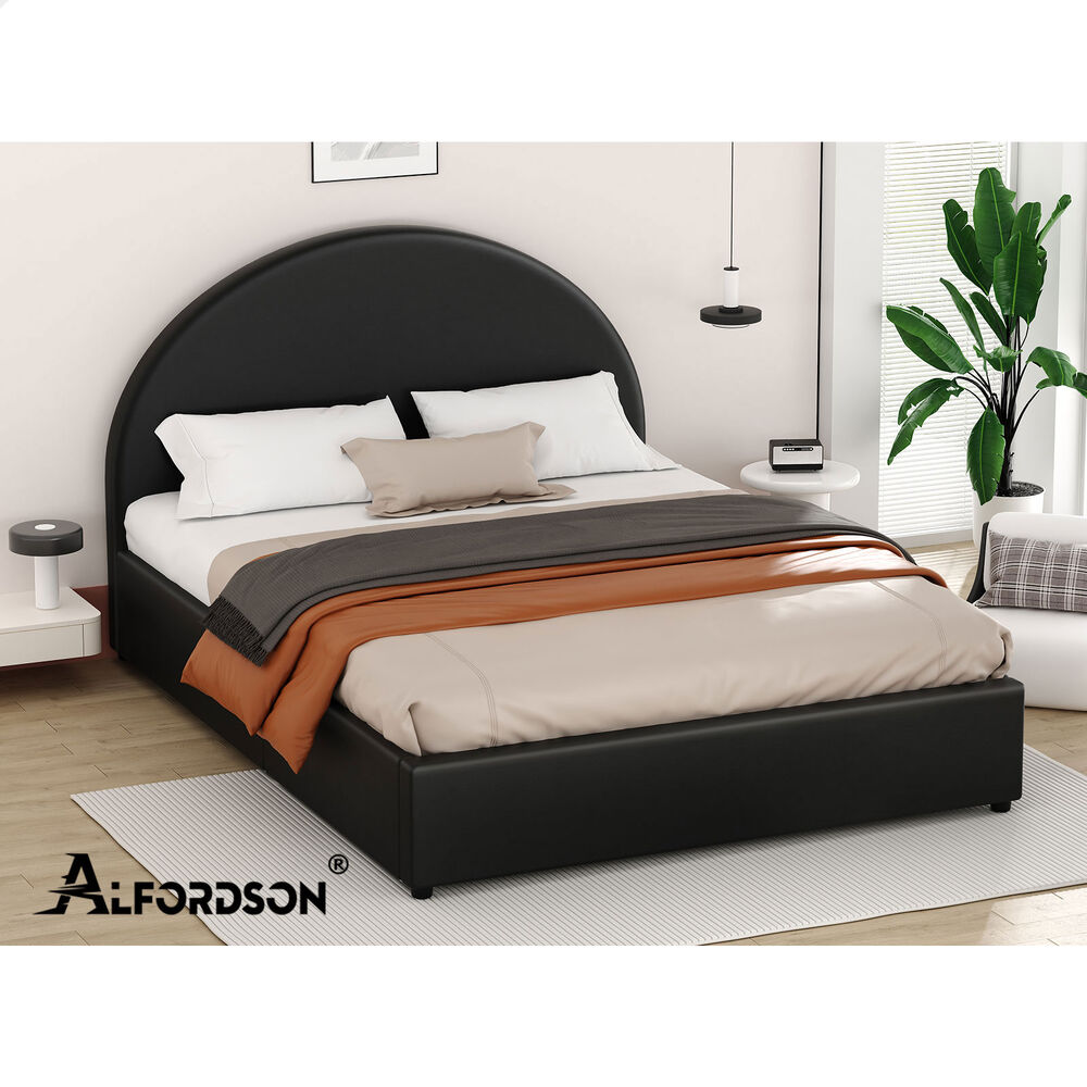 ALFORDSON Bed Frame Queen Double King Single Gas Lift-up Storage Leather Boucle - Picture 86 of 239
