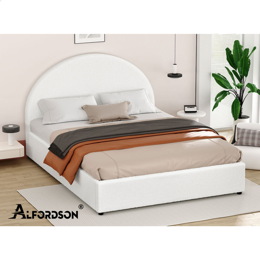 ALFORDSON Bed Frame Queen Double King Single Gas Lift-up Storage Leather Boucle - Picture 62 of 239