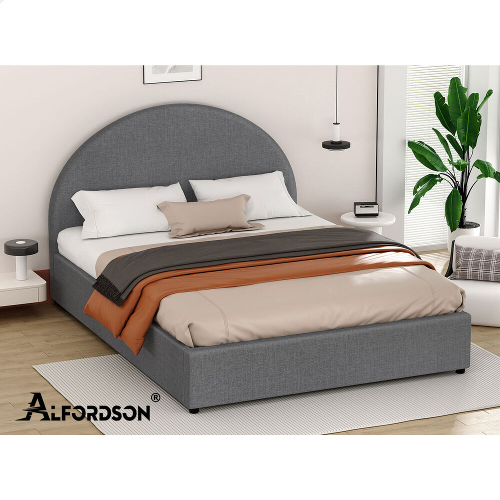 ALFORDSON Bed Frame Queen Double King Single Gas Lift-up Storage Leather Boucle - Picture 74 of 239