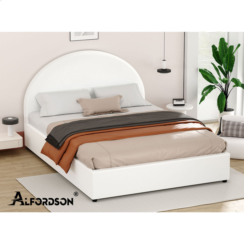 ALFORDSON Bed Frame Queen Double King Single Gas Lift-up Storage Leather Boucle - Picture 98 of 239