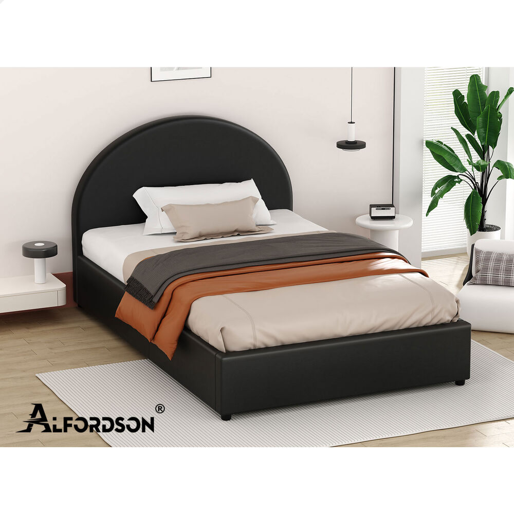 ALFORDSON Bed Frame Double Queen King RGB LED Gas Lift Storage Base Leather - Picture 858 of 1,903