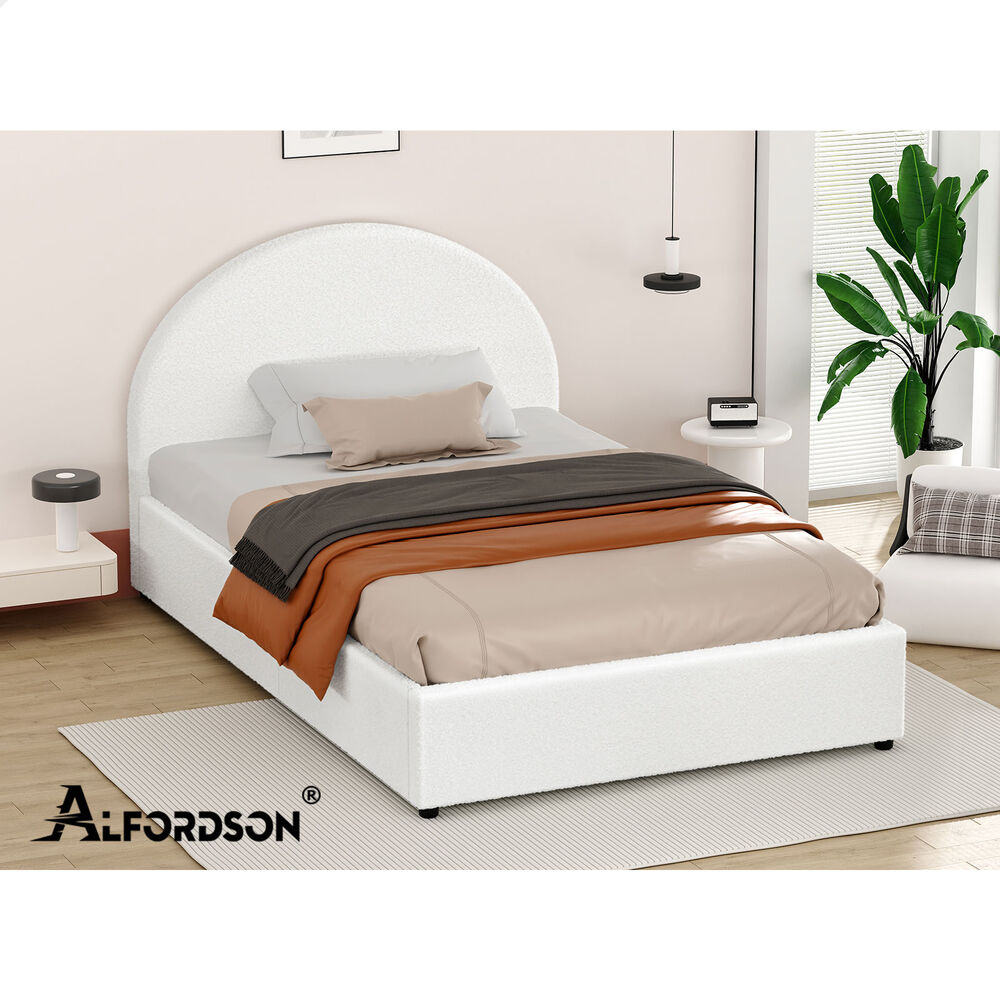 ALFORDSON Bed Frame Queen Double King Single Gas Lift-up Storage Leather Boucle - Picture 204 of 239