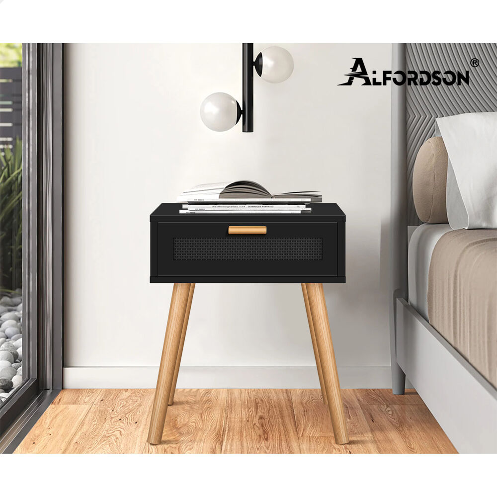 ALFORDSON Bedside Table Chest of Drawers Bedroom Set Rattan Storage Cabinet - Picture 13 of 88