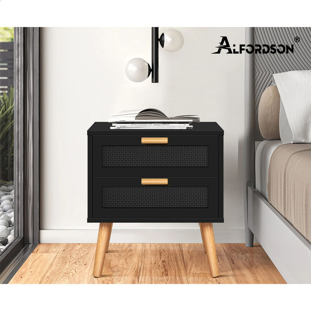 ALFORDSON Bedside Table Chest of Drawers Bedroom Set Rattan Storage Cabinet - Picture 31 of 88