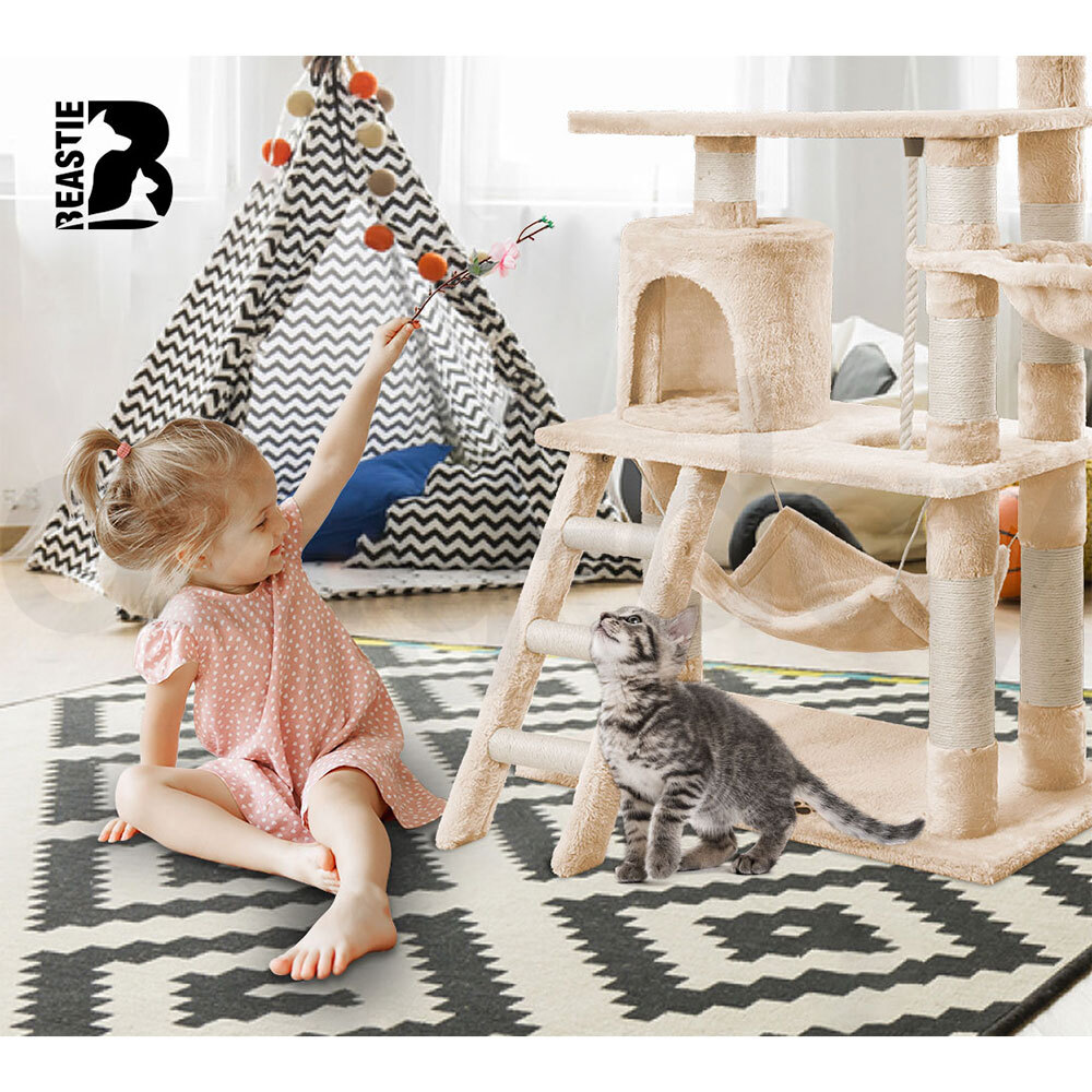 BEASTIE Cat Tree Scratching Post Scratcher Tower Condo House Furniture Bed Stand - Picture 164 of 474