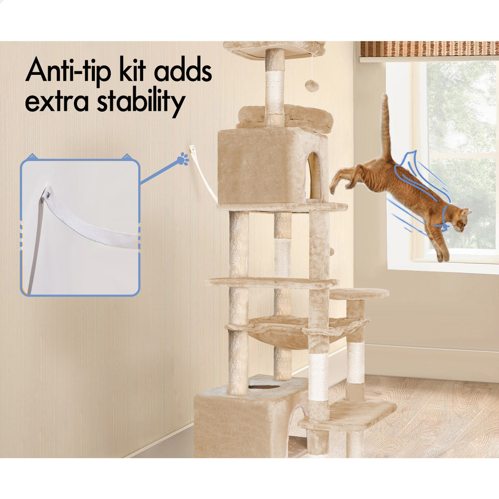 BEASTIE Cat Tree Tower Scratching Post Scratcher Condo House Furniture 184cm - Picture 11 of 38