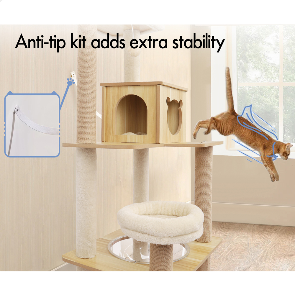 BEASTIE Cat Tree Scratching Post Scratcher Tower Condo House Furniture Bed Stand - Picture 459 of 474