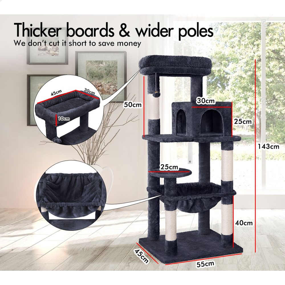 BEASTIE Cat Tree Scratching Post Scratcher Tower Condo House Furniture Bed Stand - Picture 229 of 474
