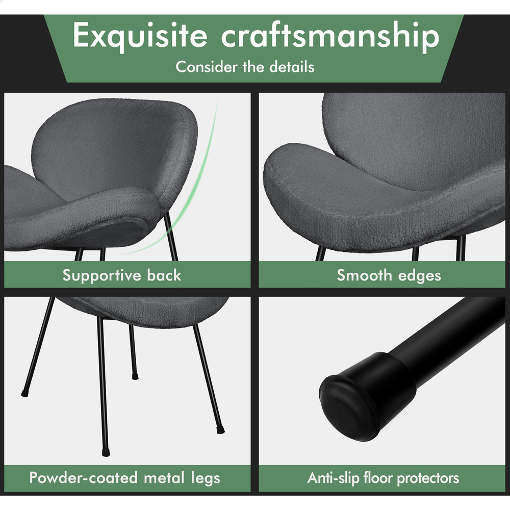 ALFORDSON Dining Chairs Kitchen Swivel PU Leather Sherpa Velvet Wooden x1/x2/x4 - Picture 13 of 592