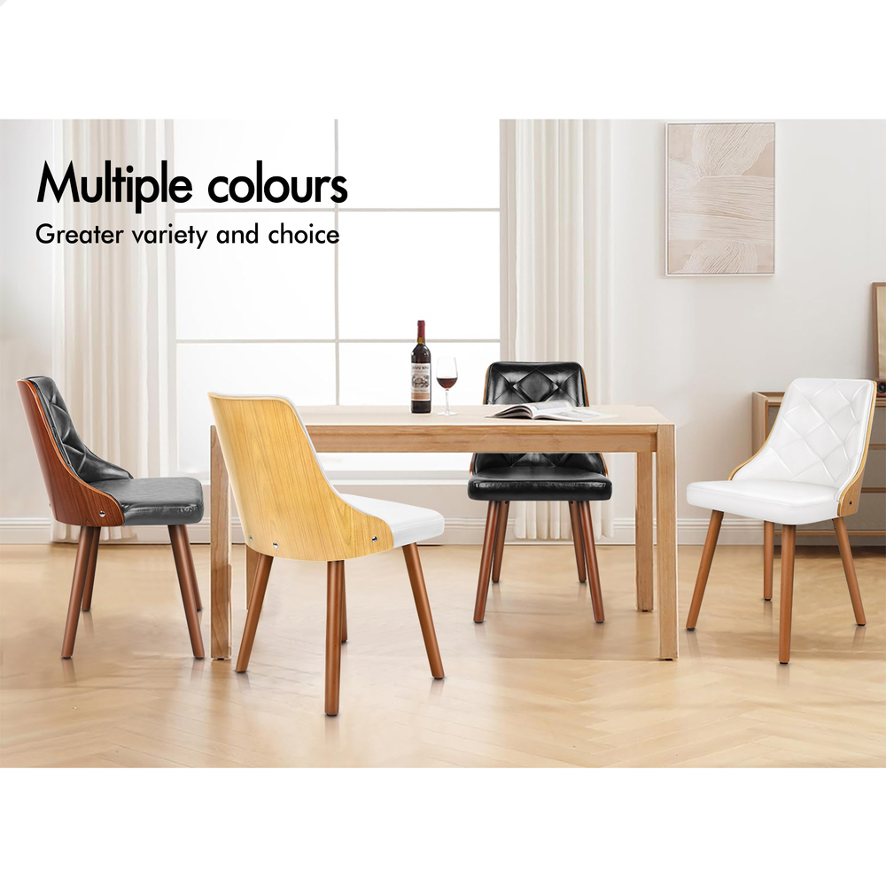 ALFORDSON Dining Chairs Kitchen Swivel PU Leather Sherpa Velvet Wooden x1/x2/x4 - Picture 85 of 592