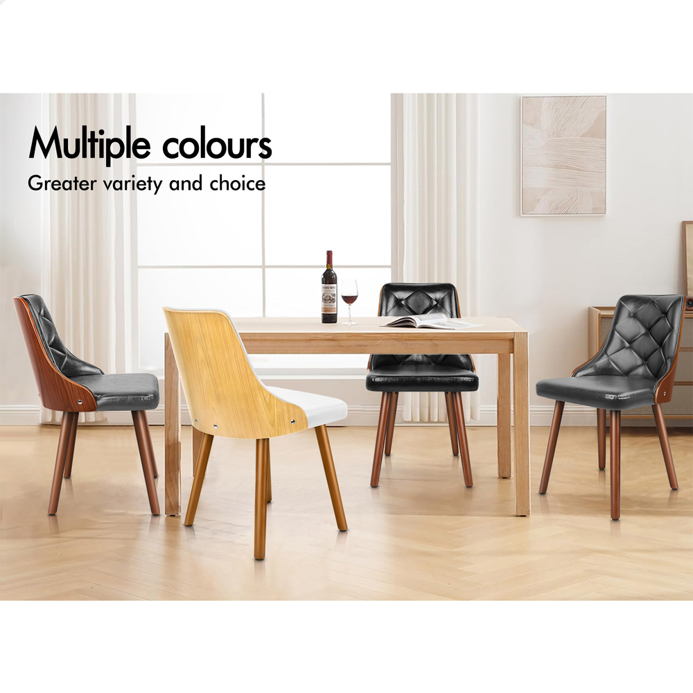 ALFORDSON Dining Chairs Kitchen Swivel PU Leather Sherpa Velvet Wooden x1/x2/x4 - Picture 97 of 592