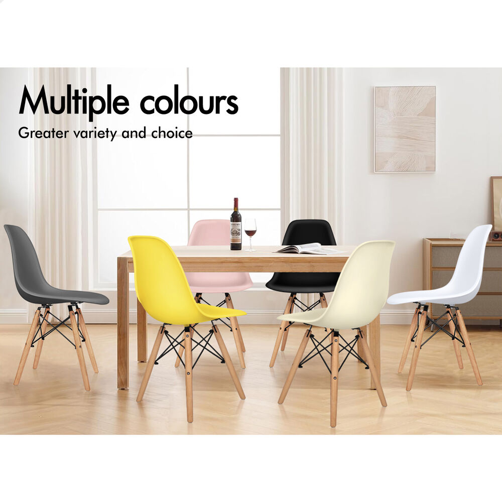 ALFORDSON 4x Dining Chairs Retro Steel Kitchen Lounge Cafe Side Solid Wood PP - Picture 44 of 68