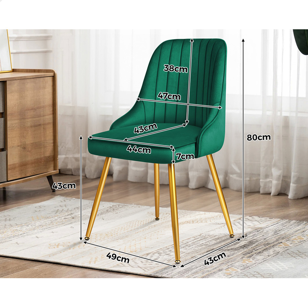 ALFORDSON Dining Chairs Kitchen Accent Lounge Padded Tufted Seat Velvet x2/x4 - Picture 73 of 121