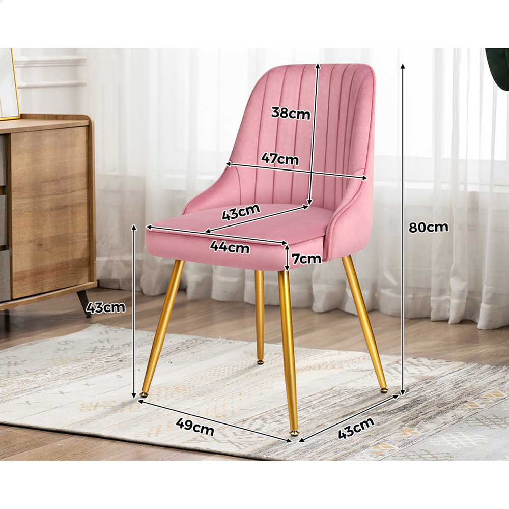 ALFORDSON Dining Chairs Kitchen Accent Lounge Padded Tufted Seat Velvet x2/x4 - Picture 92 of 121