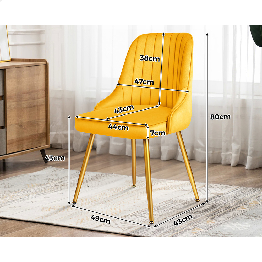 ALFORDSON Dining Chairs Kitchen Accent Lounge Padded Tufted Seat Velvet x2/x4 - Picture 111 of 121