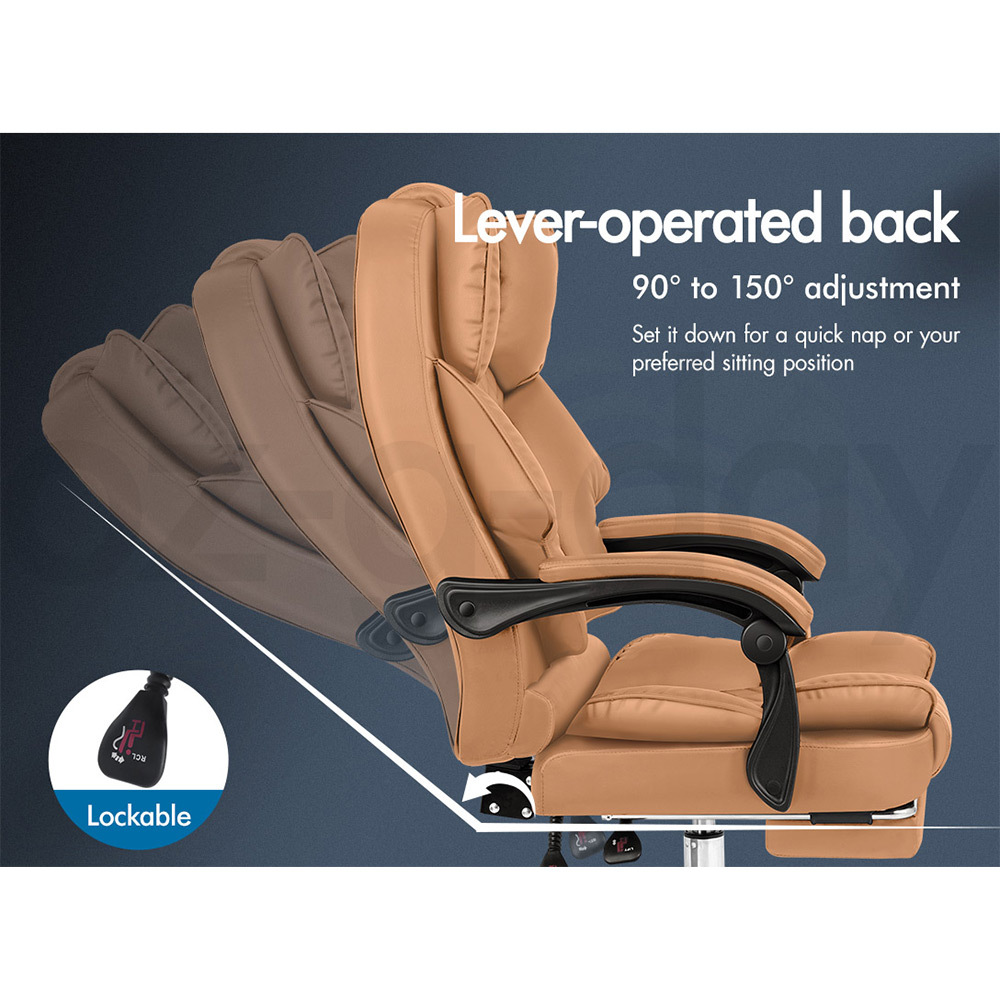 ALFORDSON Office Chair Executive Seat Fabric Racing Computer Work Recliner - Picture 48 of 111
