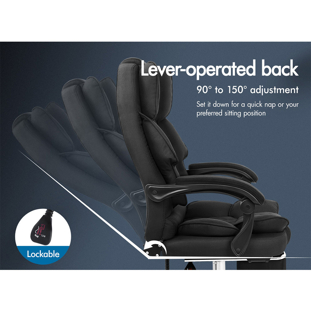 ALFORDSON Office Chair Executive Seat Fabric Racing Computer Work Recliner - Picture 84 of 111