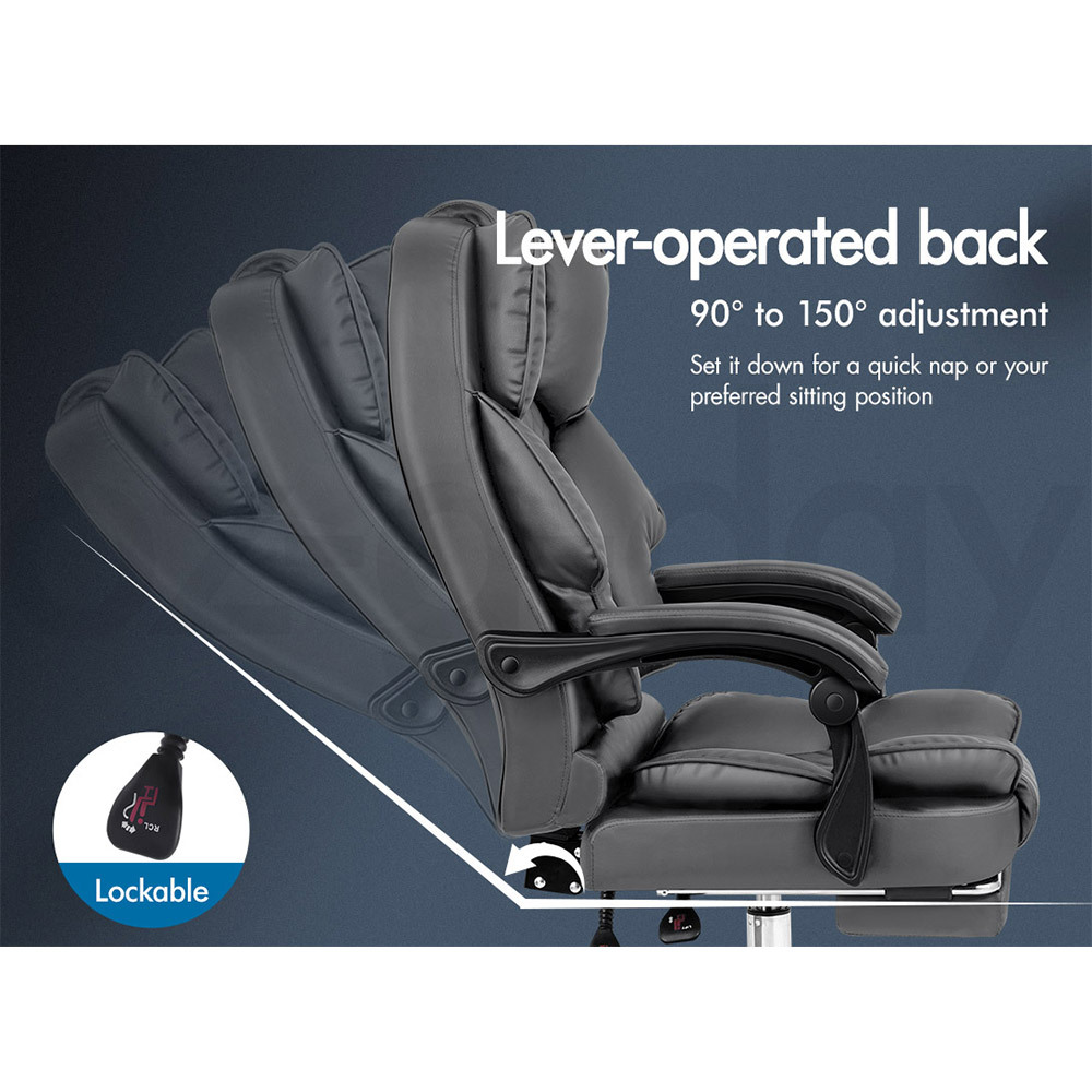 ALFORDSON Office Chair Executive Seat Fabric Racing Computer Work Recliner - Picture 36 of 111