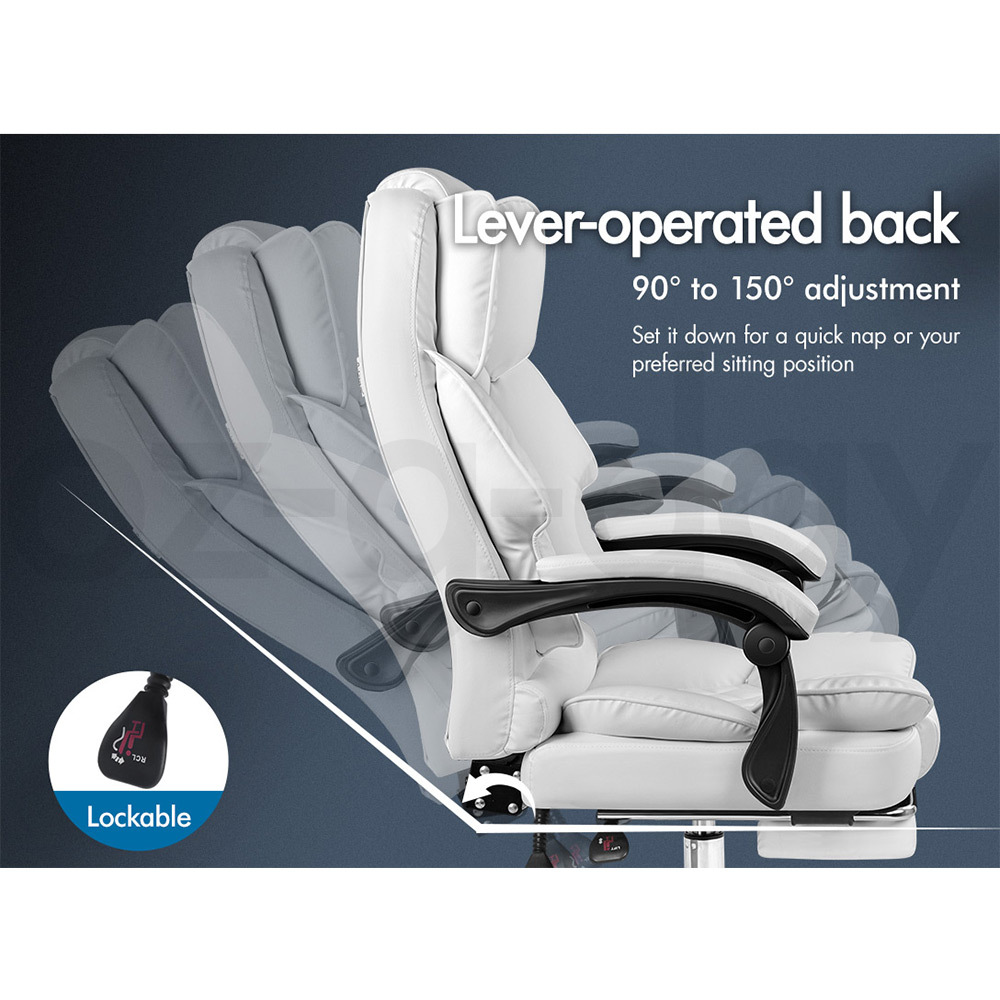 ALFORDSON Office Chair Executive Seat Fabric Racing Computer Work Recliner - Picture 72 of 111