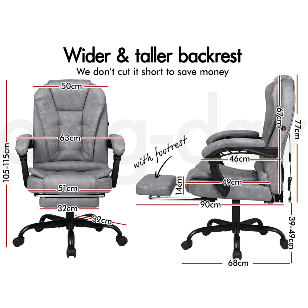 ALFORDSON Office Chair Mesh Executive Gaming Seat Leather Fabric Racing Tilt - Picture 813 of 1,188