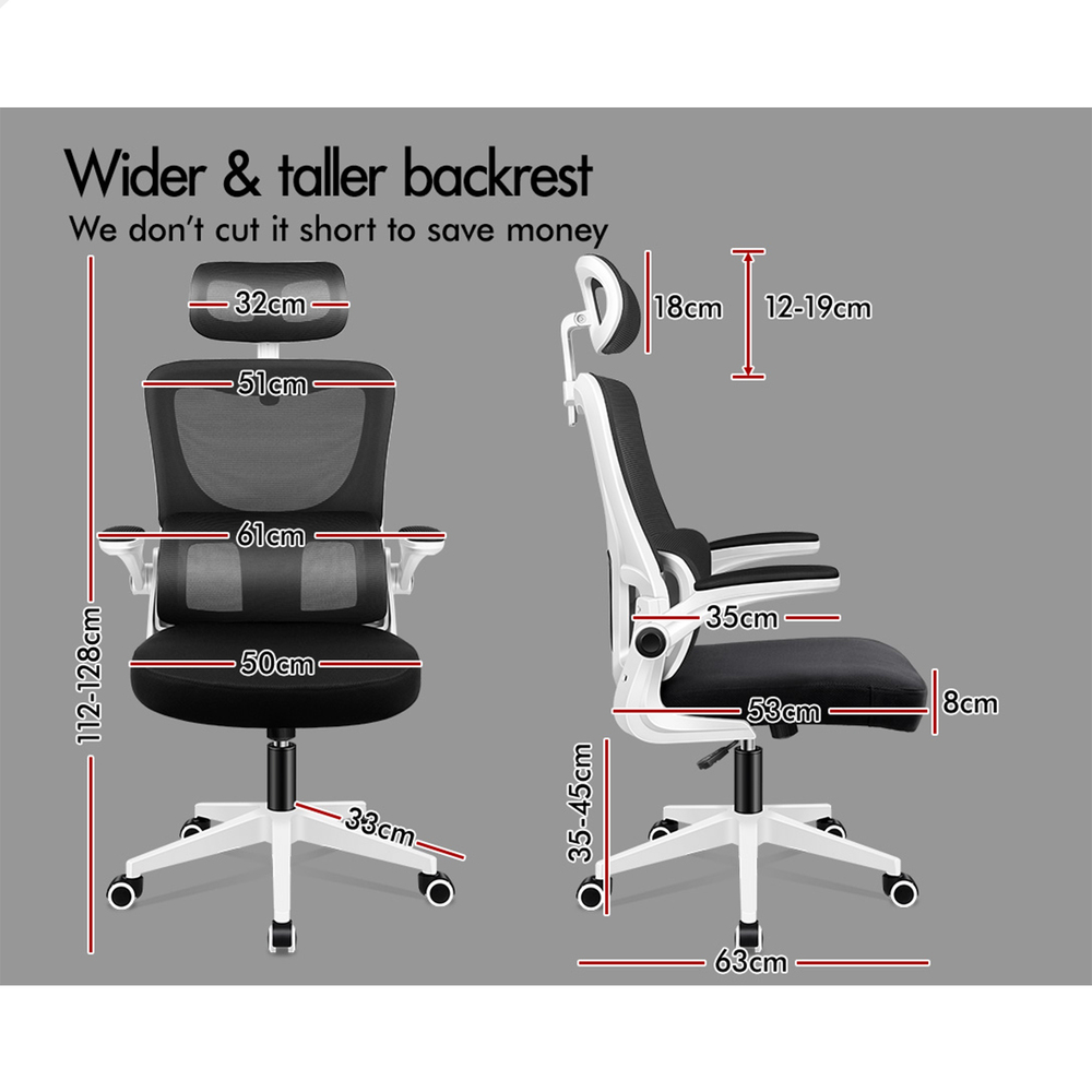 ALFORDSON Mesh Office Chair Executive Computer Fabric Seat Study Work Gaming - Picture 23 of 252