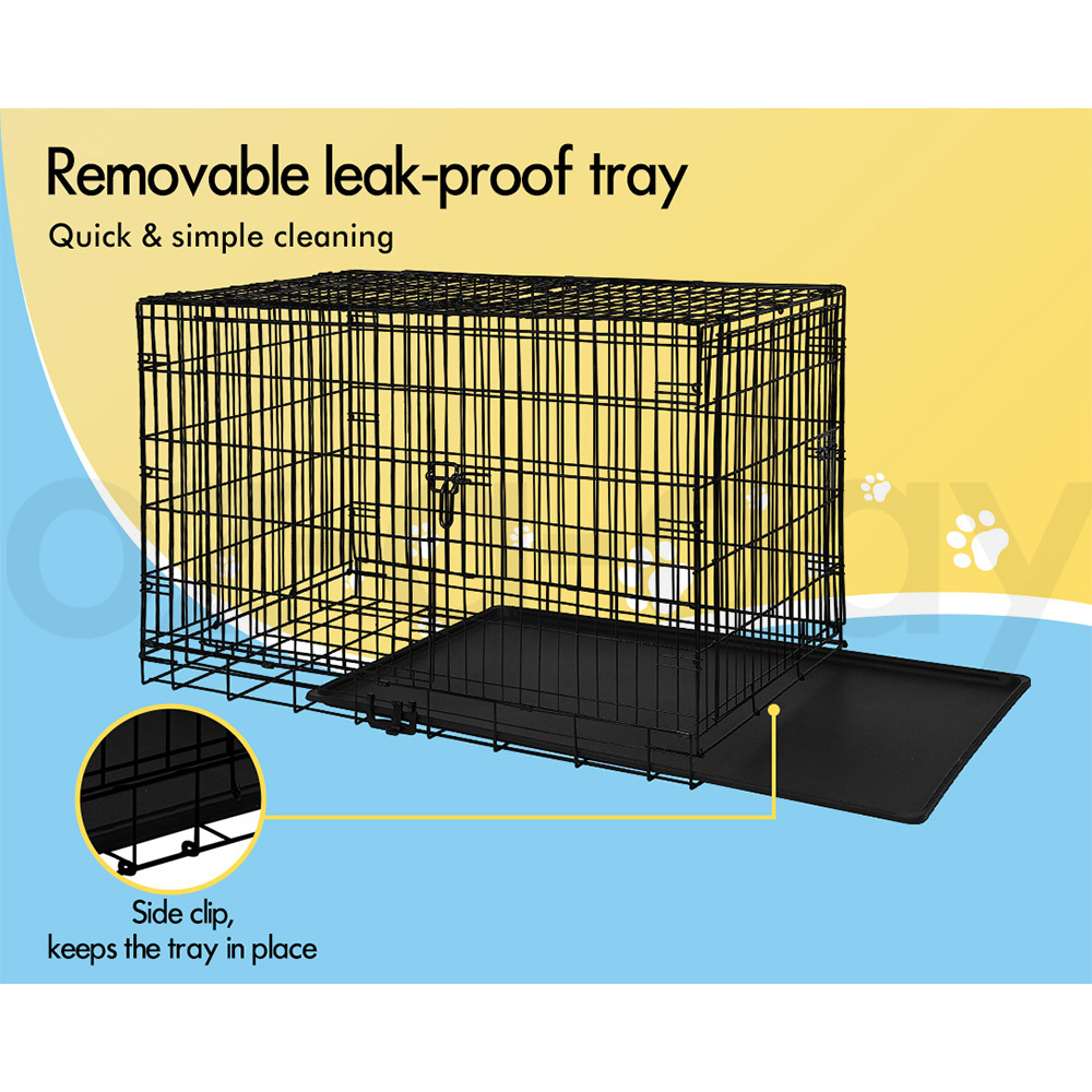BEASTIE Dog Cage Pet Crate Kennel Cat Collapsible Metal Playpen 24"~ 48" Large - Picture 12 of 124