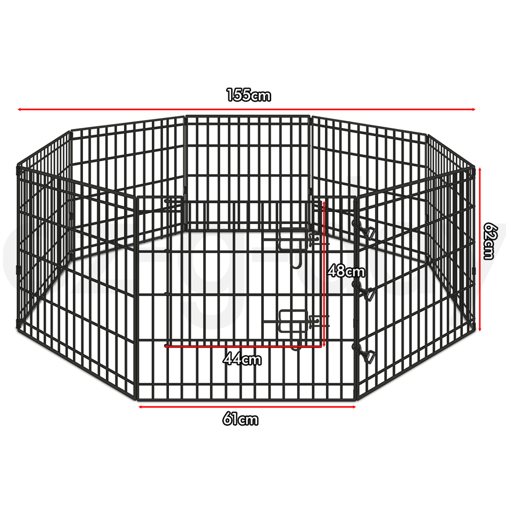 BEASTIE Dog Cage Pet Crate Kennel Cat Collapsible Metal Playpen 24"~ 48" Large - Picture 67 of 124