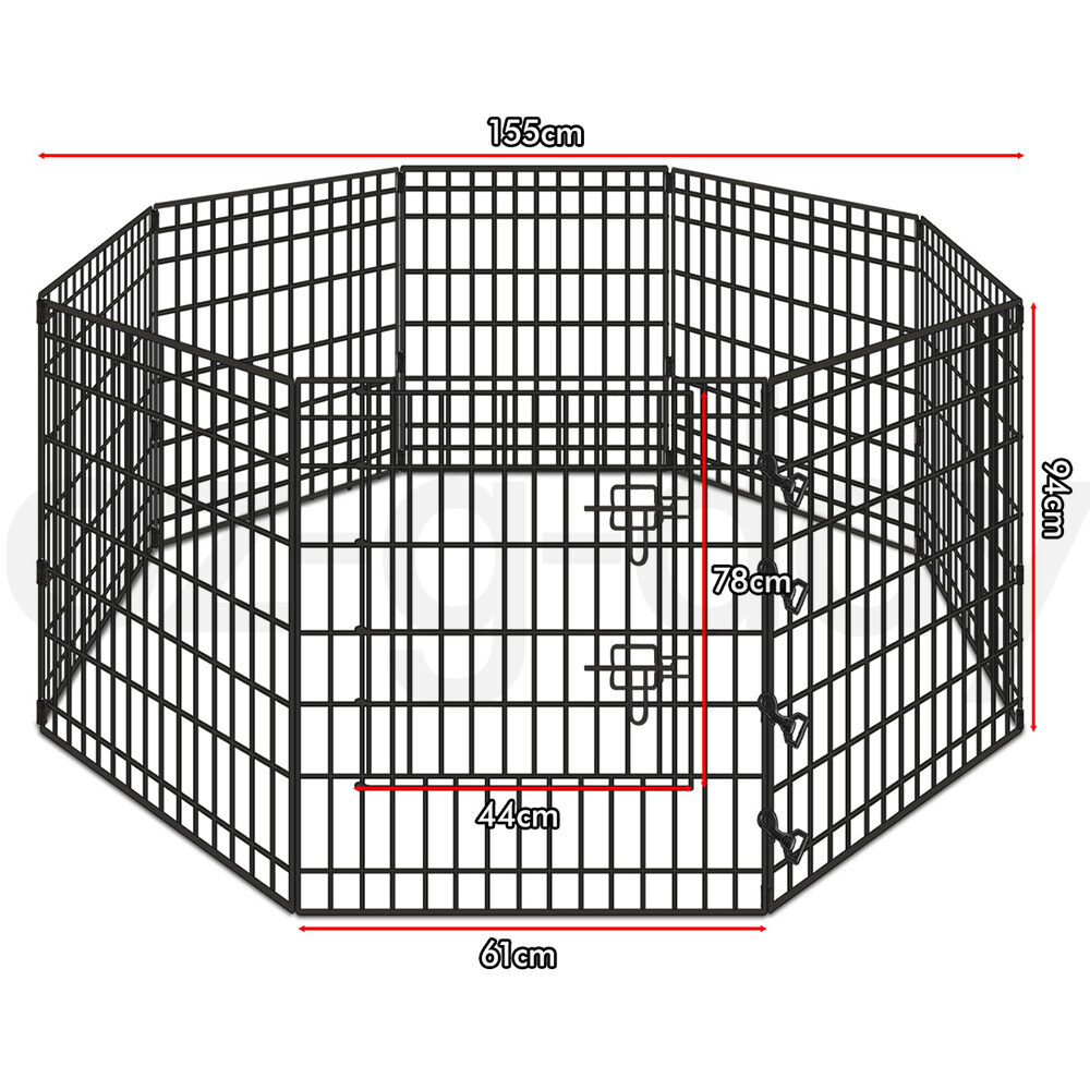 BEASTIE Dog Cage Pet Crate Kennel Cat Collapsible Metal Playpen 24"~ 48" Large - Picture 89 of 124
