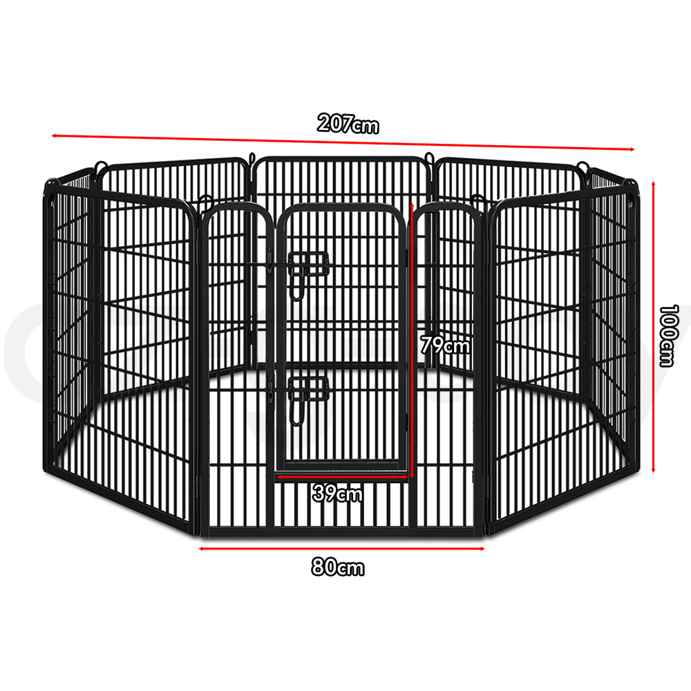 BEASTIE Dog Cage Pet Crate Kennel Cat Collapsible Metal Playpen 24"~ 48" Large - Picture 122 of 124