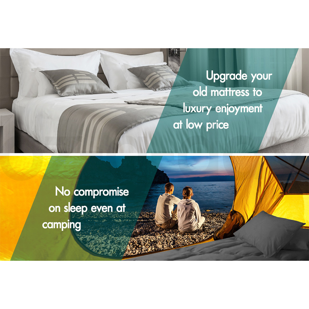 STARRY EUCALYPT Mattress Topper Pillowtop Luxury Bedding Mat Cover All Sizes 7cm - Picture 169 of 244