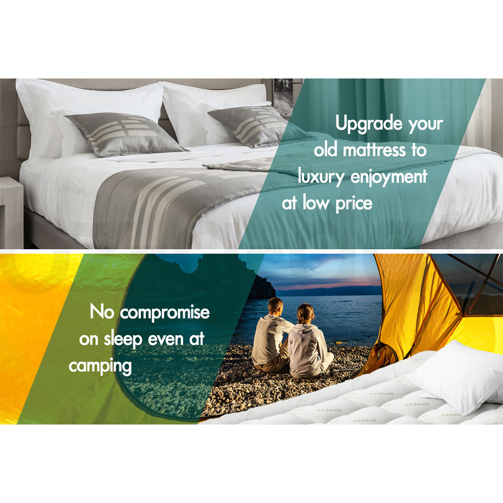 STARRY EUCALYPT Mattress Topper Pillowtop Luxury Bedding Mat Cover All Sizes 7cm - Picture 49 of 244