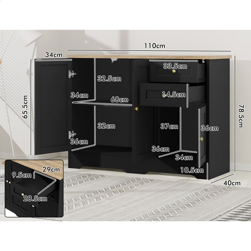 ALFORDSON Buffet Sideboard Cupboard Cabinet Storage Kitchen Hallway Doors Drawer - Picture 105 of 240