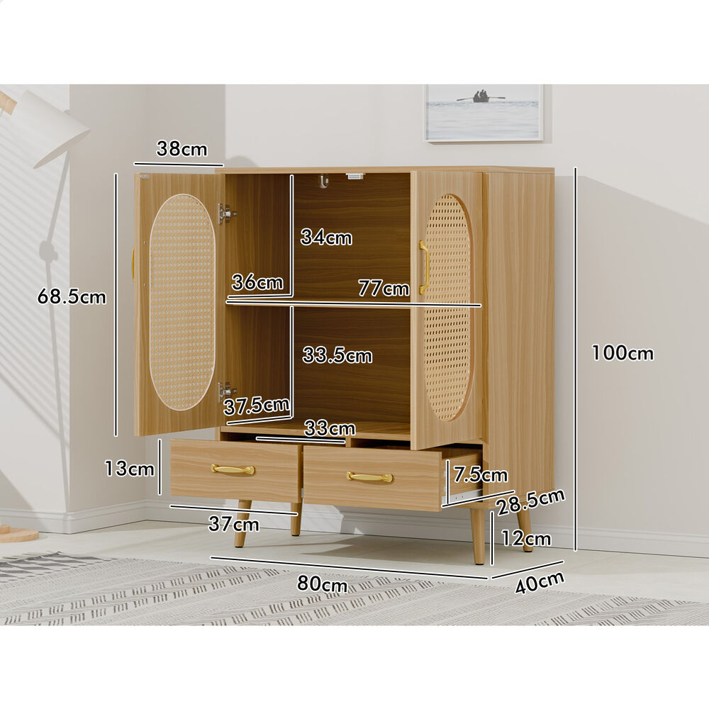 ALFORDSON Buffet Sideboard Cupboard Cabinet Storage Kitchen Hallway Doors Drawer - Picture 189 of 240