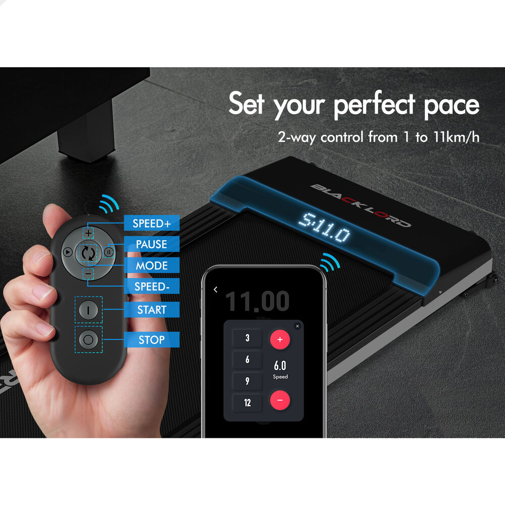 BLACK LORD Treadmill Electric Walking Pad Home Office Gym Fitness Remote Control - Picture 45 of 564
