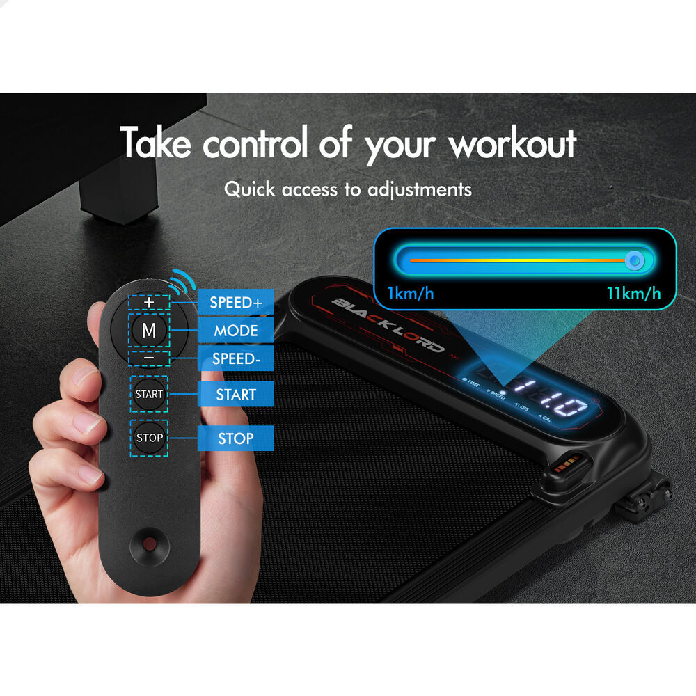 BLACK LORD Treadmill Electric Walking Pad Home Office Gym Fitness Remote Control - Picture 465 of 564