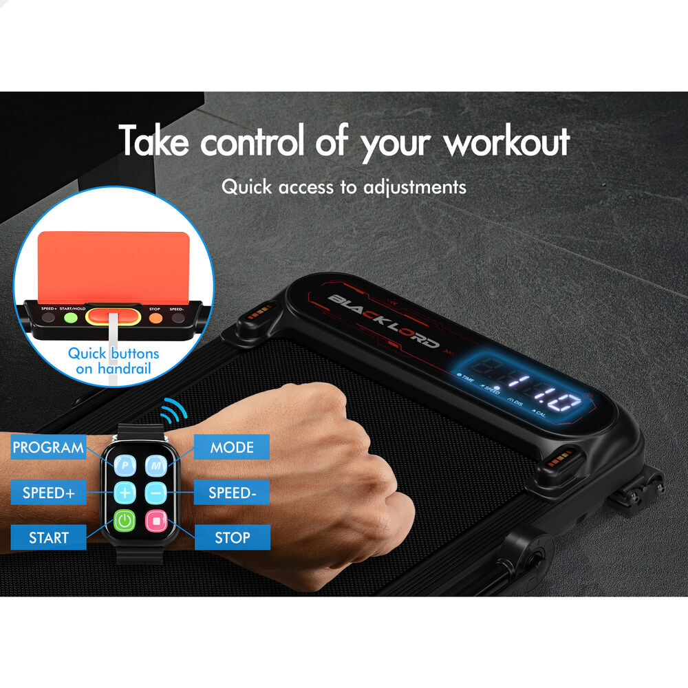 BLACK LORD Treadmill Electric Walking Pad Home Office Gym Fitness Remote Control - Picture 501 of 564