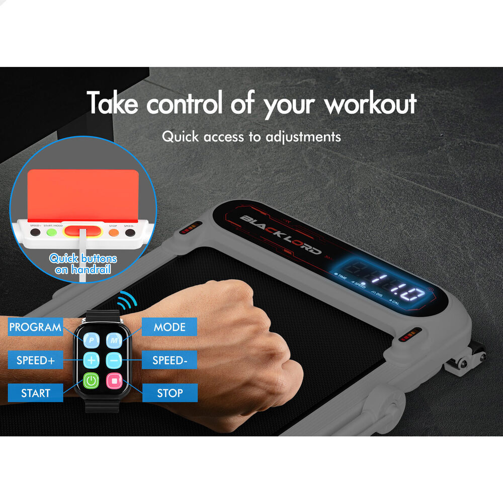 BLACK LORD Treadmill Electric Walking Pad Home Office Gym Fitness Remote Control - Picture 525 of 564