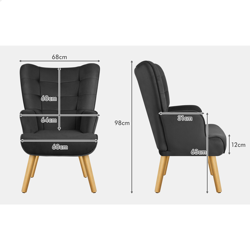 ALFORDSON Armchair Lounge Chair Featherston Contour Accent Chair Replica Couch - Picture 69 of 84