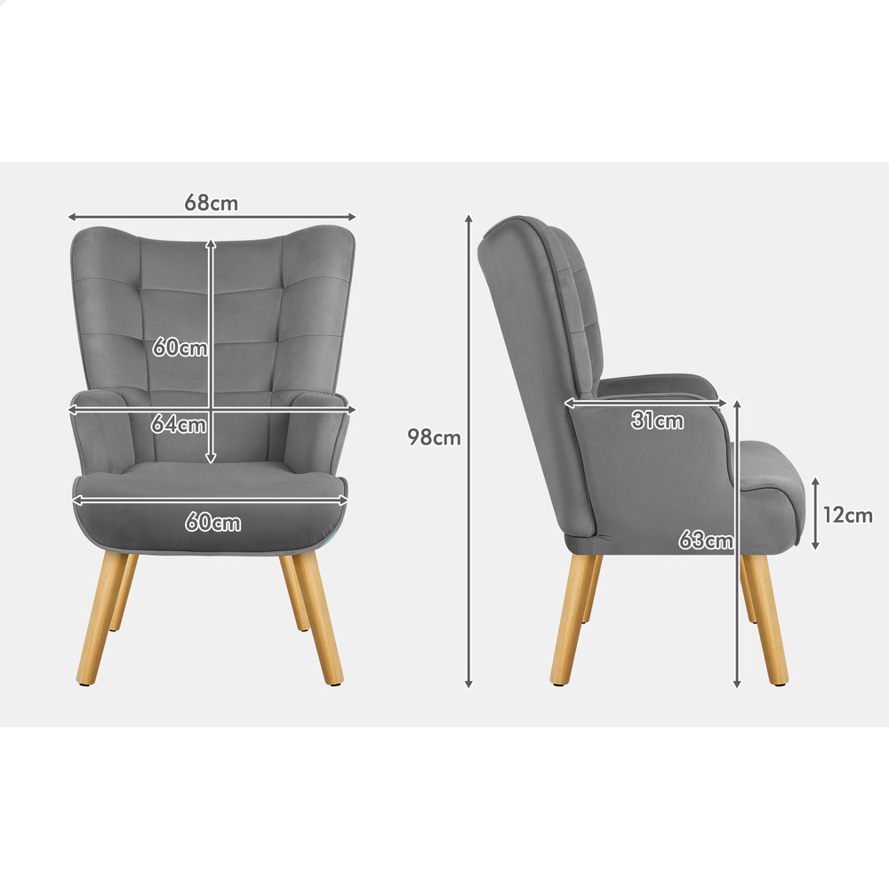 ALFORDSON Armchair Lounge Chair Featherston Contour Accent Chair Replica Couch - Picture 81 of 84