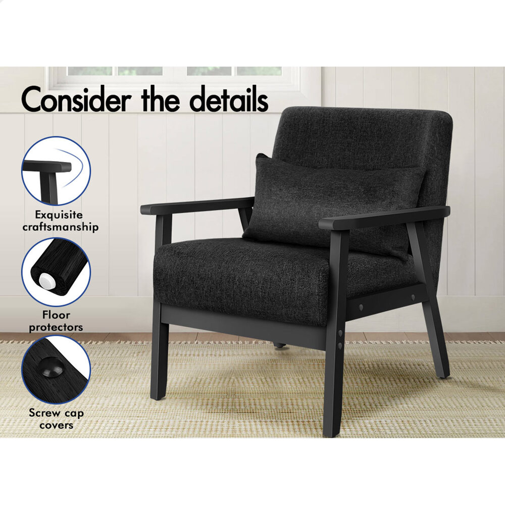 ALFORDSON Armchair Lounge Chair 1/2 Seater Sofa Accent Chair Fabric Loveseat - Picture 57 of 84