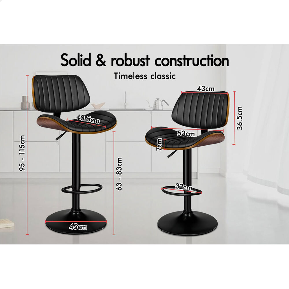 ALFORDSON Bar Stools Kitchen Swivel Dining Chairs Gas Lift Leather/Fabric - Picture 1,086 of 1,456