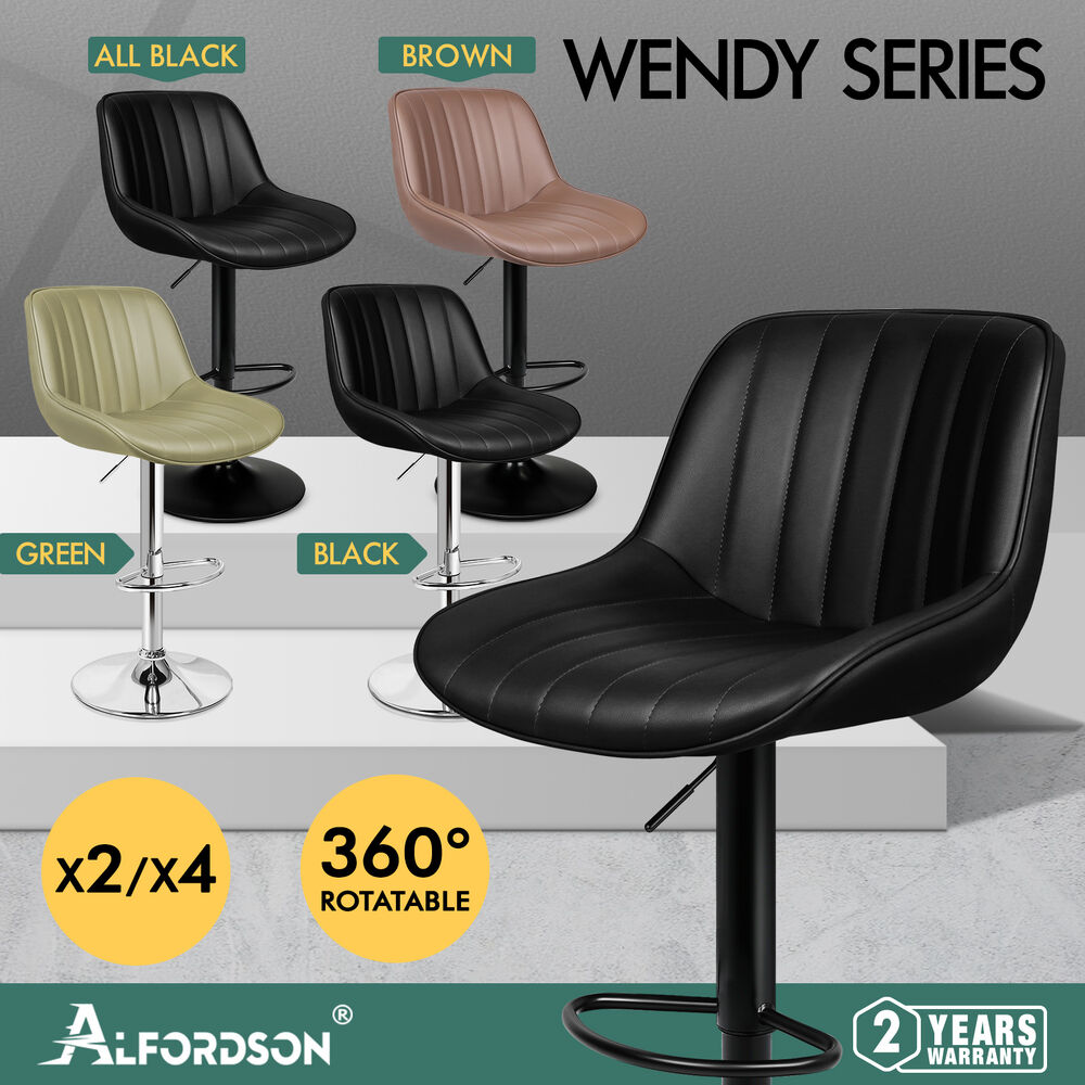 ALFORDSON Bar Stools Kitchen Swivel Dining Chairs Gas Lift Leather/Fabric - Picture 19 of 1,456