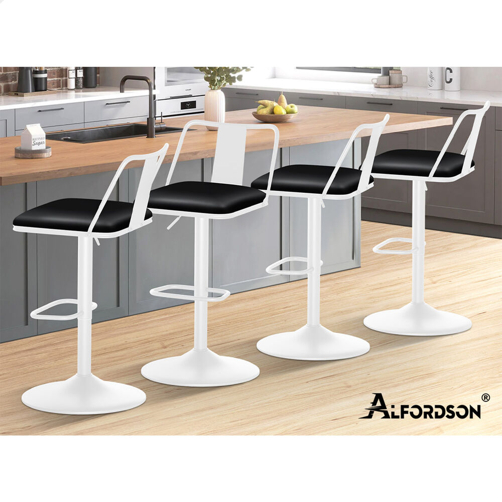 ALFORDSON Bar Stools Kitchen Swivel Dining Chairs Gas Lift Leather/Fabric - Picture 834 of 1,456