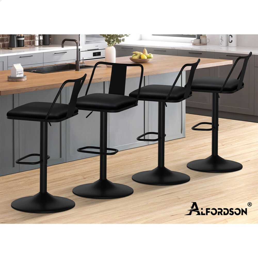 ALFORDSON Bar Stools Kitchen Swivel Dining Chairs Gas Lift Leather/Fabric - Picture 870 of 1,456