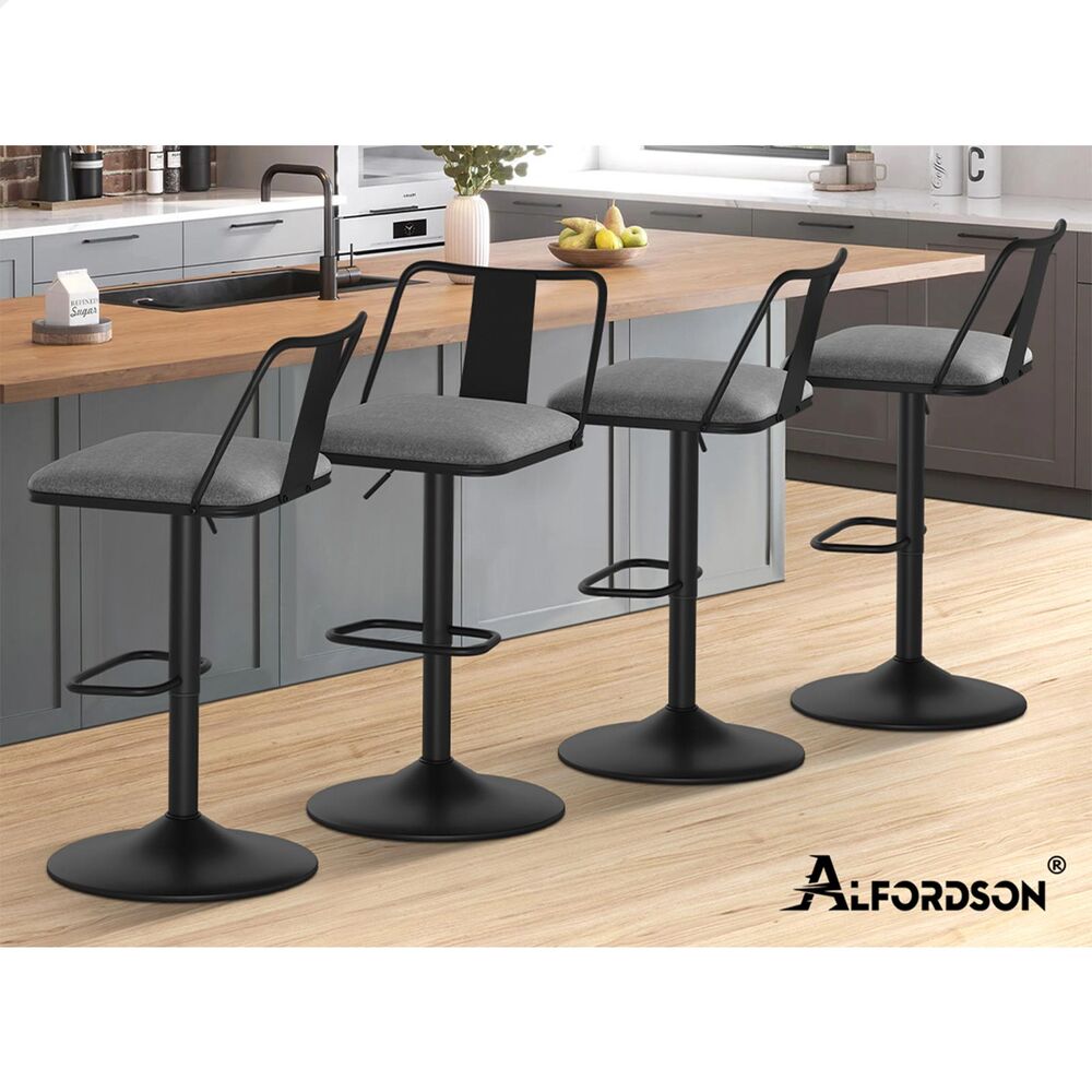ALFORDSON Bar Stools Kitchen Swivel Dining Chairs Gas Lift Leather/Fabric - Picture 882 of 1,456