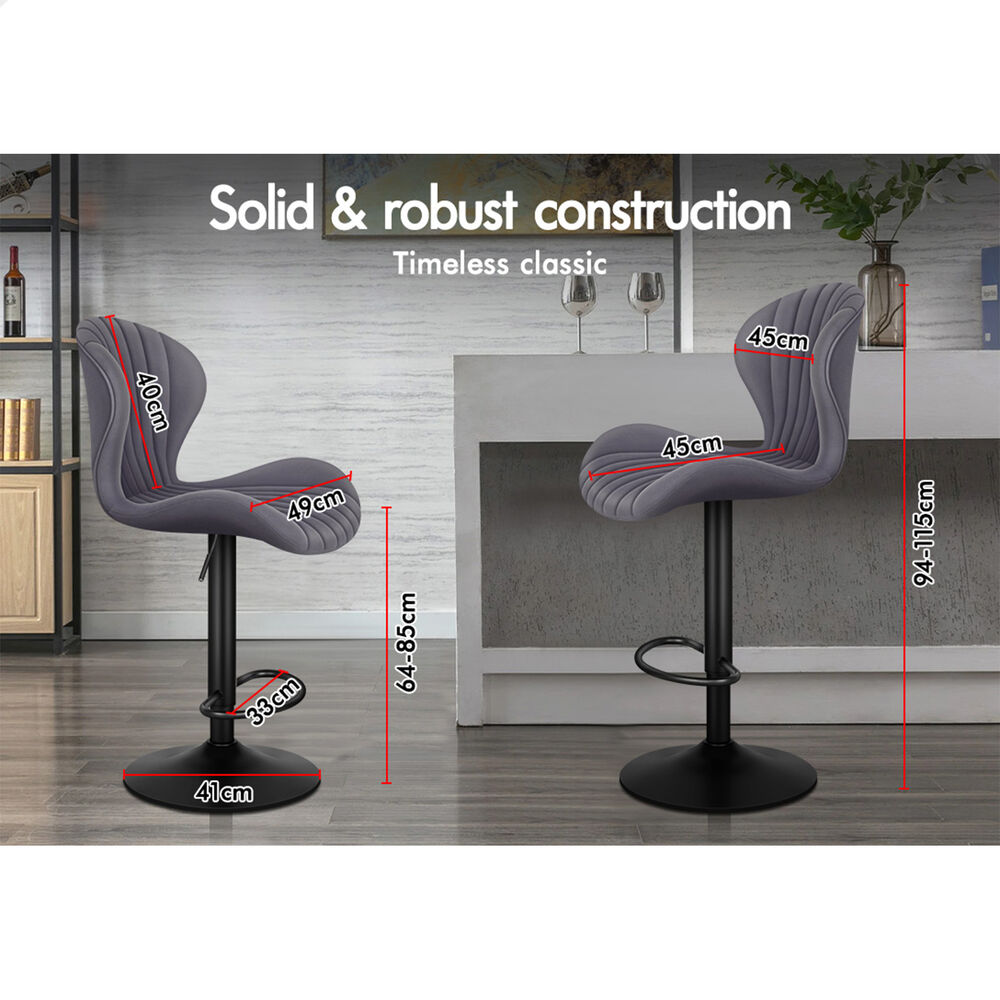 ALFORDSON Bar Stools Kitchen Swivel Dining Chairs Gas Lift Leather/Fabric - Picture 762 of 1,456