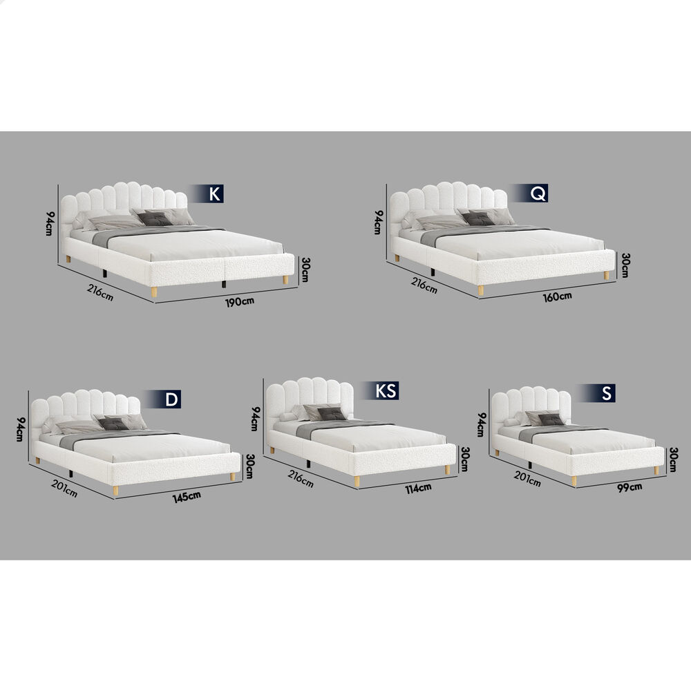 ALFORDSON Bed Frame Queen Double King Single Mattress Base Leather Fabric - Picture 63 of 245