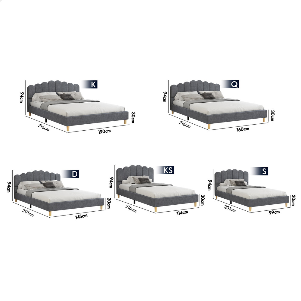 ALFORDSON Bed Frame Queen Double King Single Mattress Base Leather Fabric - Picture 123 of 245